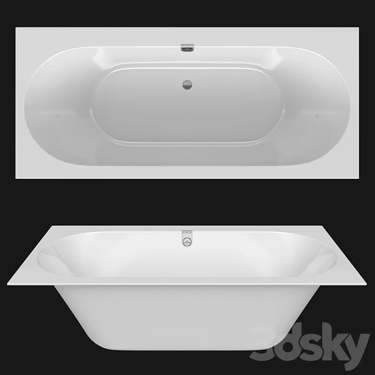 Acrylic bathtub Villeroy & Boch Oberon 2.0 3D Model Free