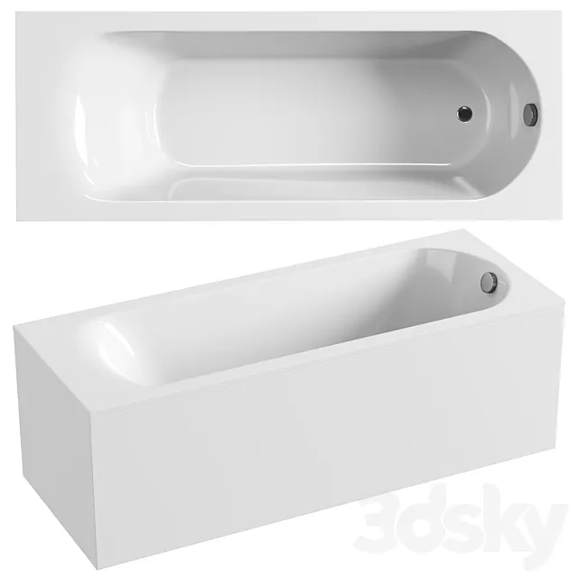 Acrylic bathtub WellWant Aurora 3D Model
