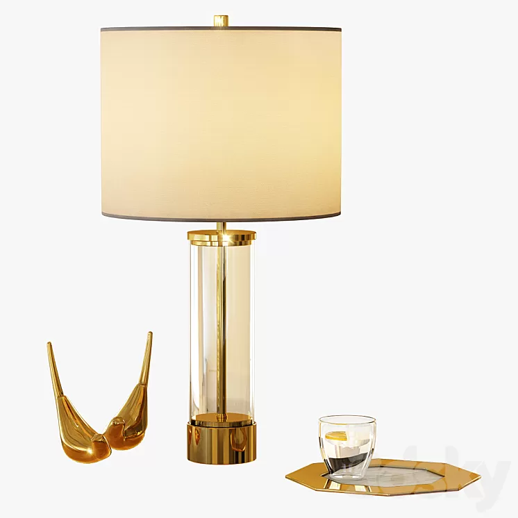 Acrylic Column Table Lamp 3D Model