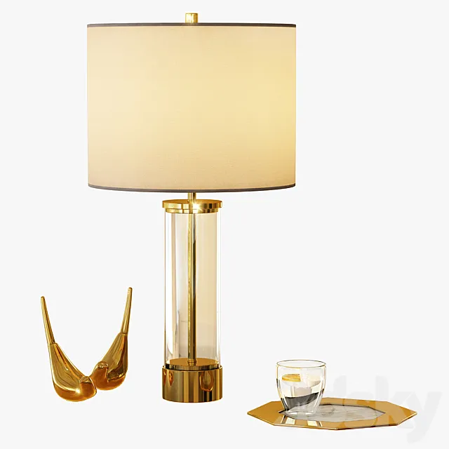 Acrylic Column Table Lamp 3DModel