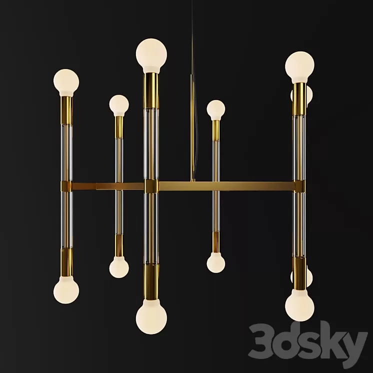 Acrylic Framework Chandelier – Round 3D Model