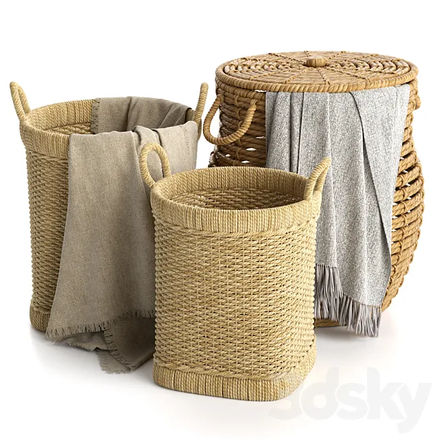Adairs Natural Baskets 3D Model