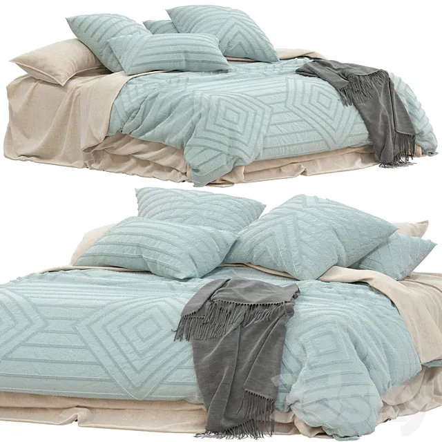 Adairs_Mint Quilt Cover 3DModel