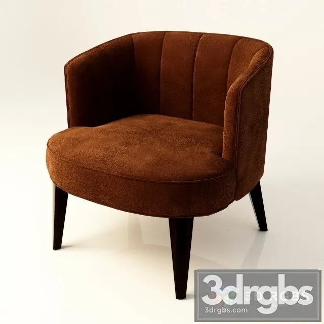Adalyn Velvet Accent Armchair 3D Model Free