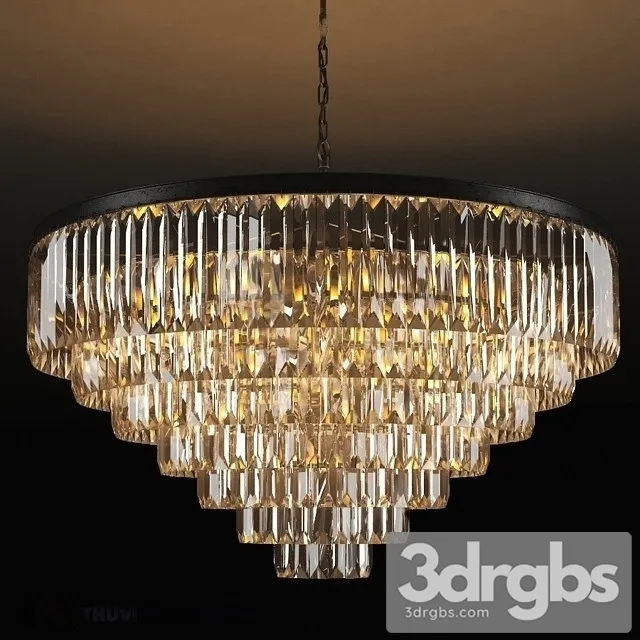 Adamant 7 Ring Chandelier 3D Model Free