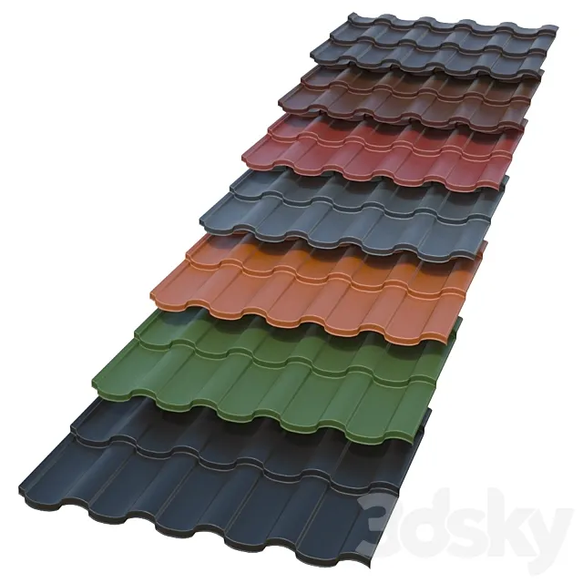 ADAMANTE Ruukki metal tile 3D Model