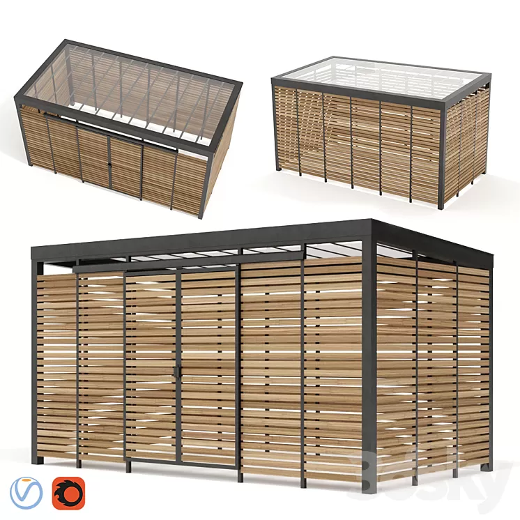 "Adanat. Container platform ""Bunker"" for 3 tanks" 3D Model