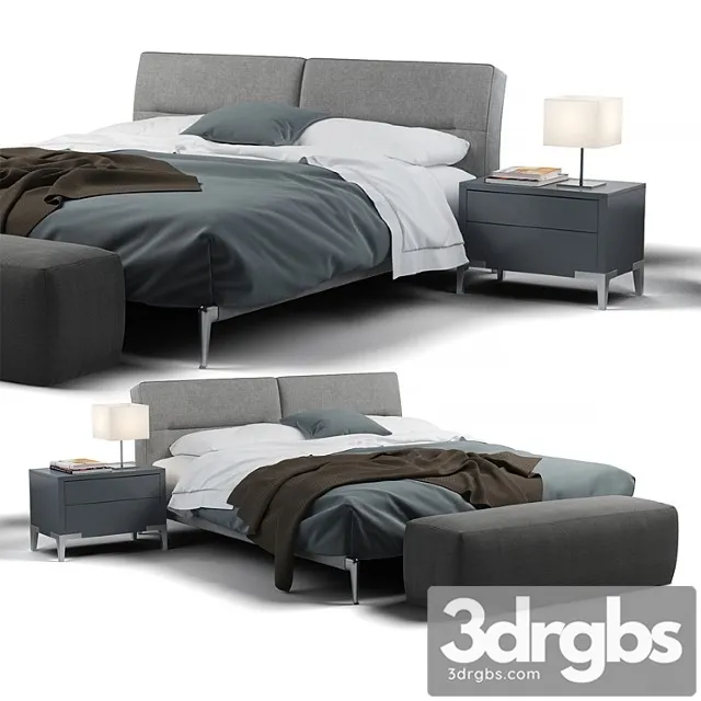 Adda bed flexform 2 3D Model Free