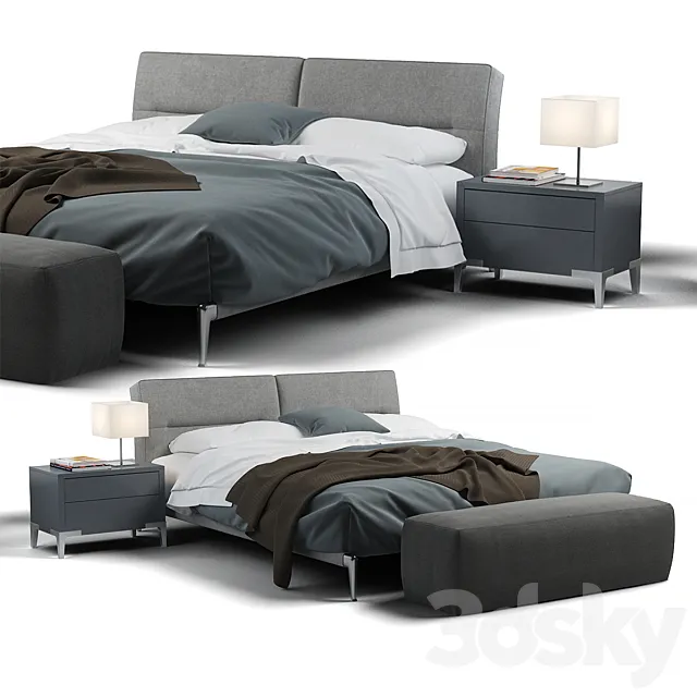 Adda Bed Flexform 3D Model