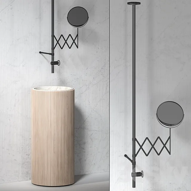 Adda Freestanding Basin + Fontane Bianche (Fantini) 3D Model