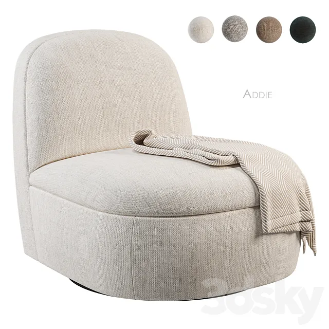 Addie Swivel Chair 3D Model