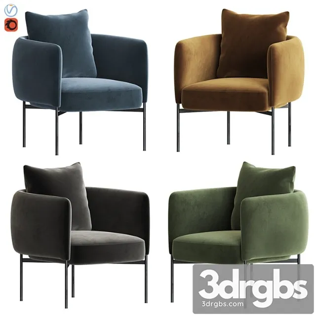 Adea bonnet club lounge chair 2 3D Model Free