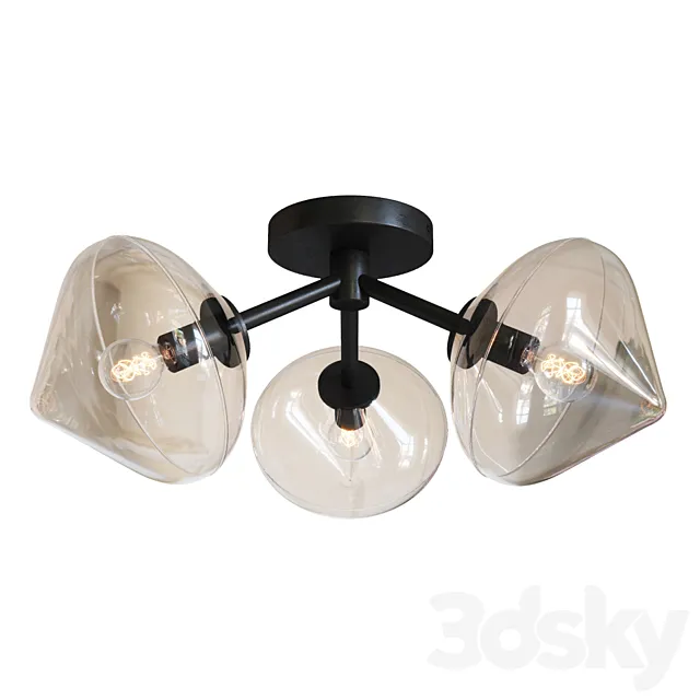 Adelina Diamond Flush Mount Ceiling Light 3D Model