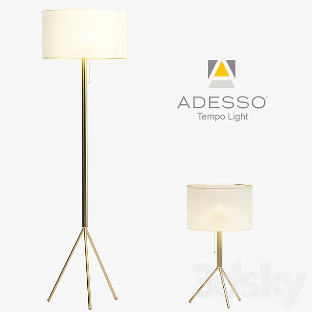 Adesso Tempo Floor and Table Lamp 3D Model