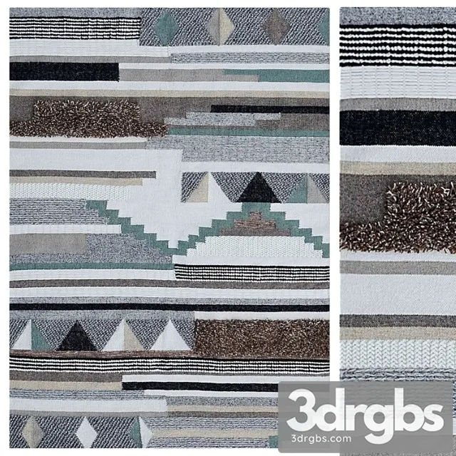 Adi Handwoven Wool Rug 3D Model Free