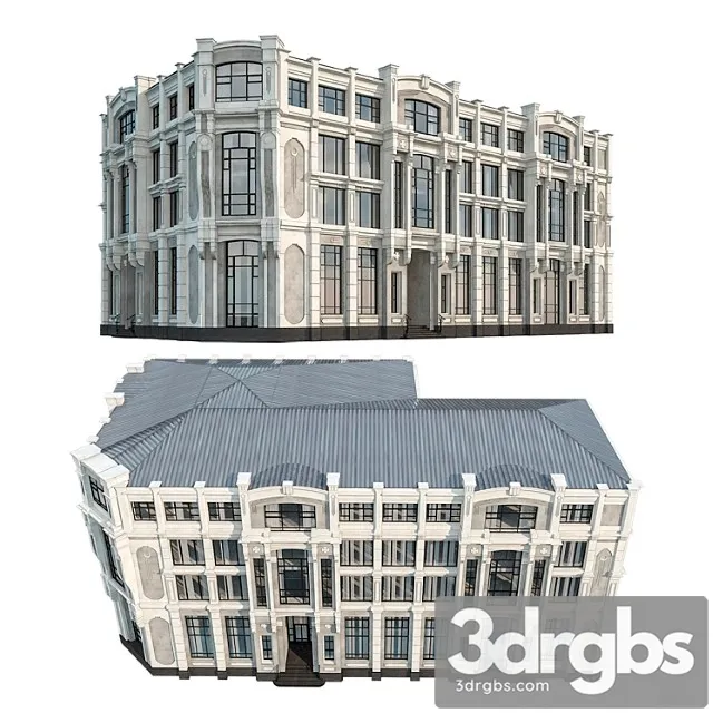 Administrative Office Building 3D Model Free
