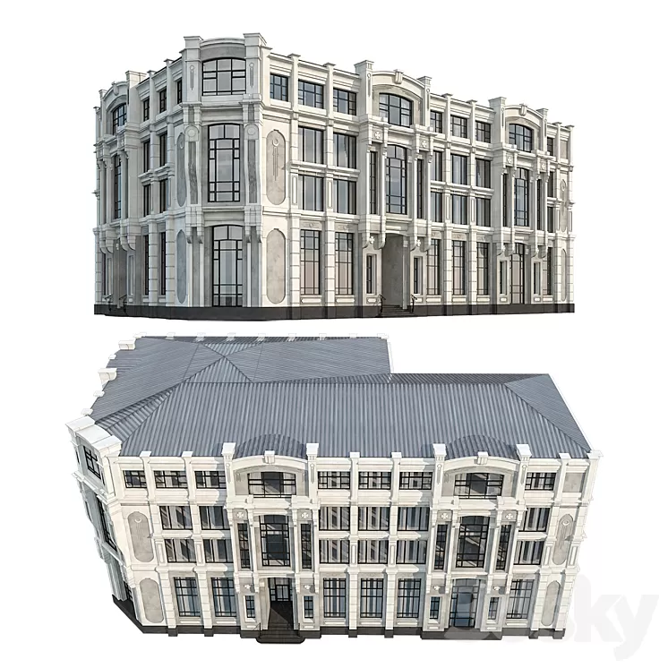 Administrative (office) building 3D Model