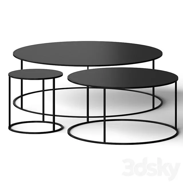 Adriani e Rossi edizioni Round Metal Coffee Table 3D Model