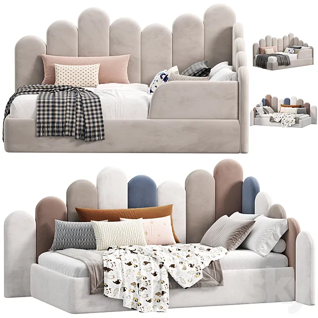 ADULT SINGLE BED ARIA 02 SNOWY 3D Model