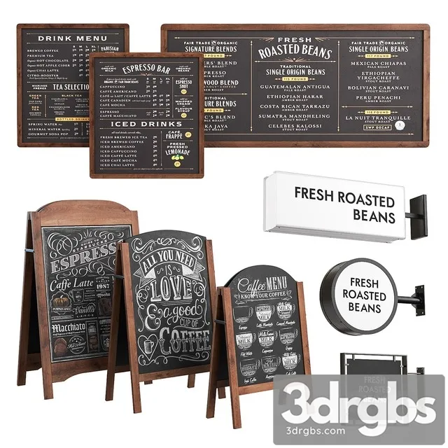 Advertising Cafe 3D Model Free