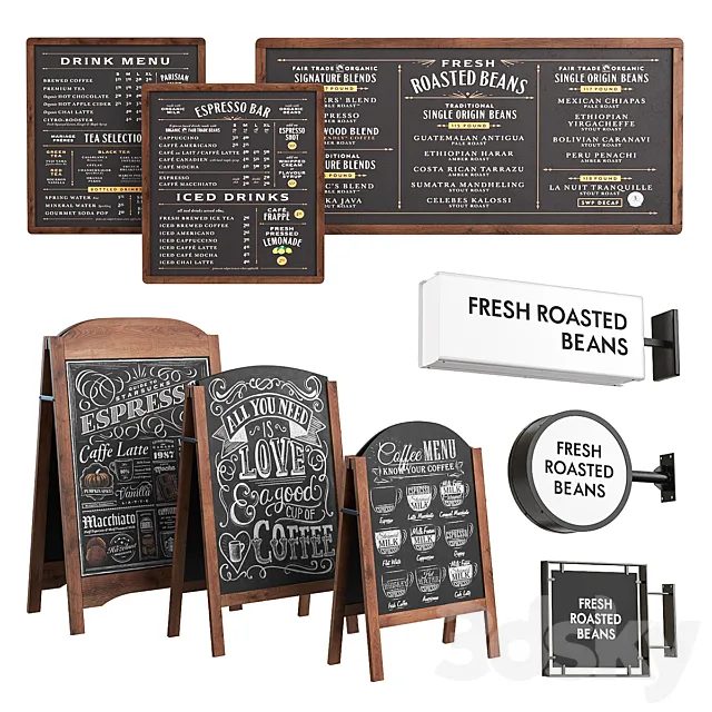 Advertising cafe 3DModel