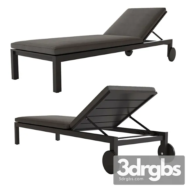 Aegean aluminum chaise 2 3D Model Free