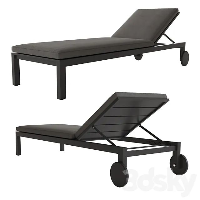 AEGEAN ALUMINUM CHAISE 3DModel