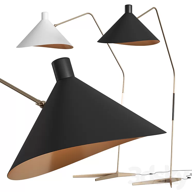 Aerin Mayotte Grande Arc Floor Lamps 3D Model