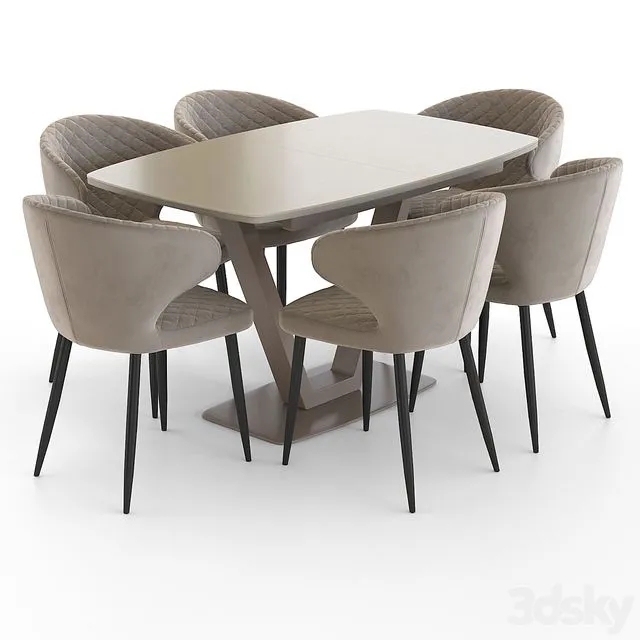 AERO Table ULM 130 Chair B606 3D Model