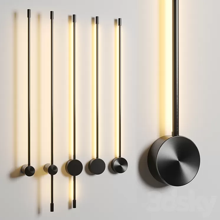Aesir wall light & Lampatron ION & Sottile minimal wall light 3D Model
