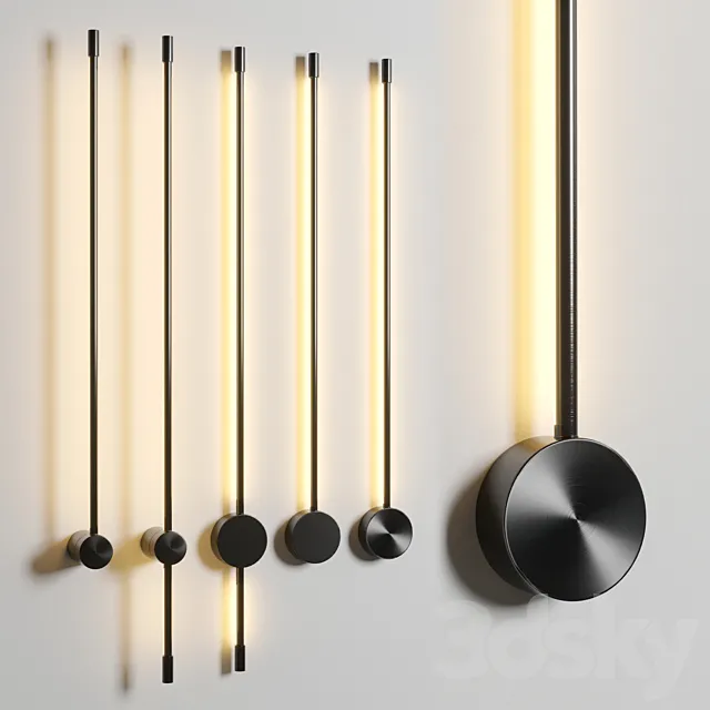Aesir wall light & Lampatron ION & Sottile minimal wall light 3DModel