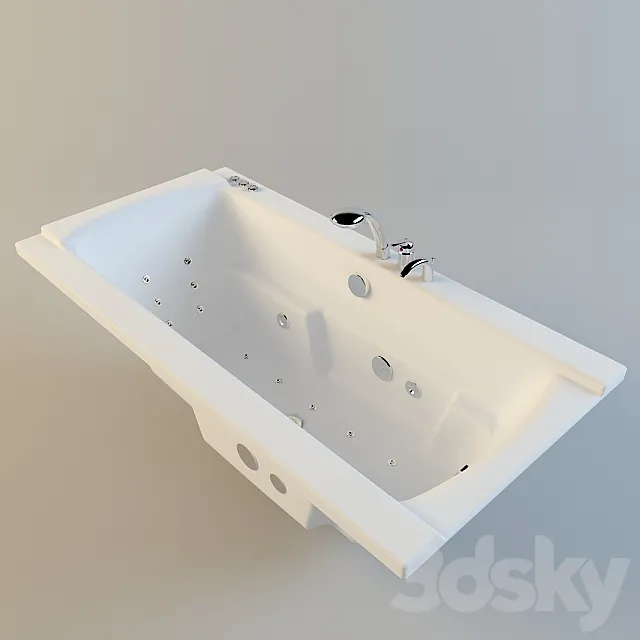 Aessel. Hydromassage bath "Ron". 3DModel