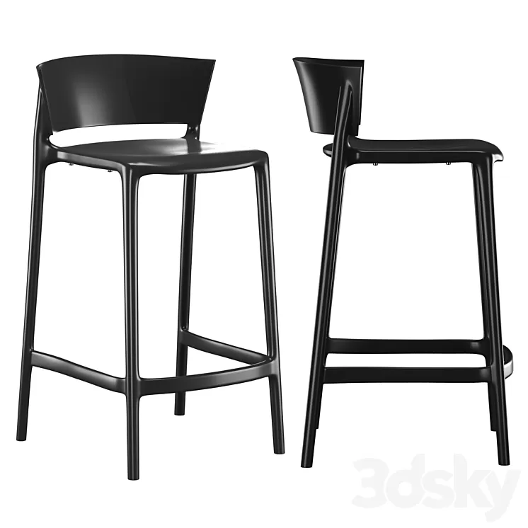 Africa bar stool 3D Model Free