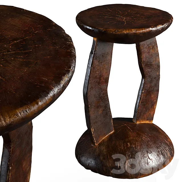 African Sofa Table 3D Model