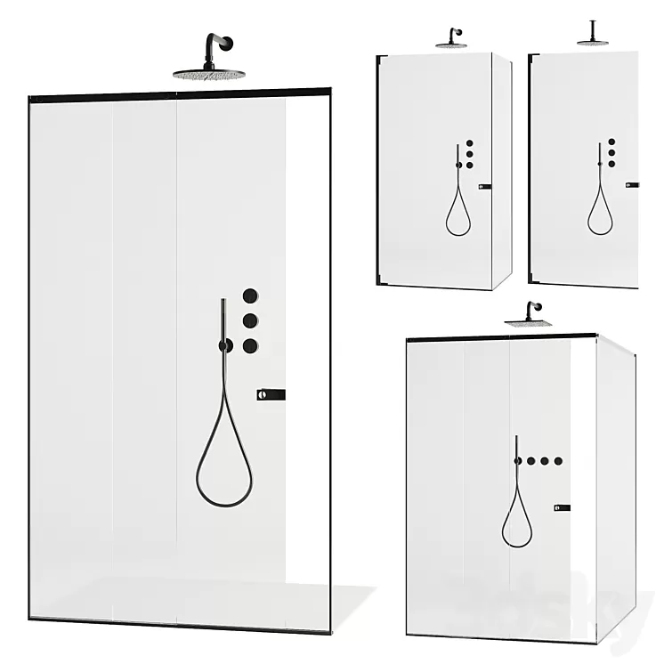 Agape D Type showers + Falper Acquiferolt 3D Model