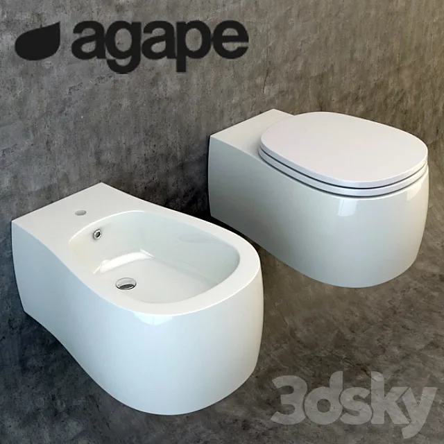 AGAPE Sanitary ware Pear Patricia Urquiola 2004 3DModel