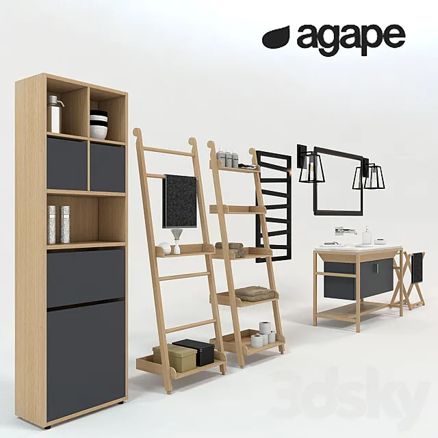 Agape set (a set of bathroom furniture) 3DModel