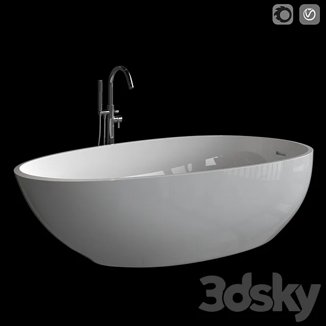 Agape Spoon Xl Free Standing Bath 3D Model
