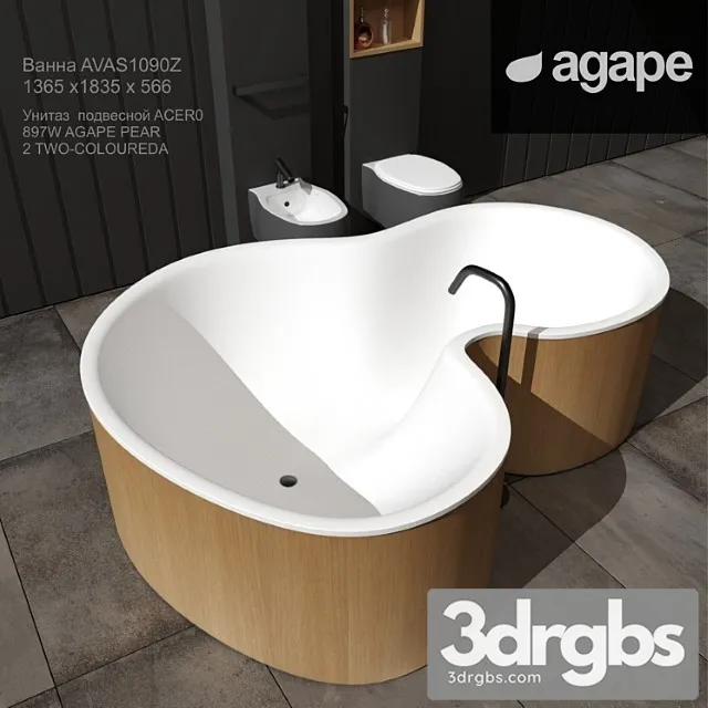 Agape Vanna Unitaz Bidie I Smiesitieli 3D Model Free