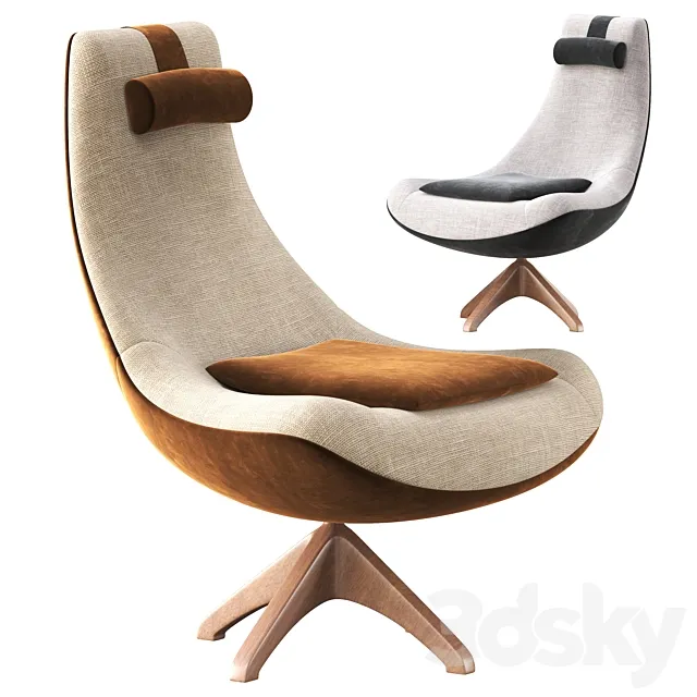 AgataErgonomic Armchair 3DModel