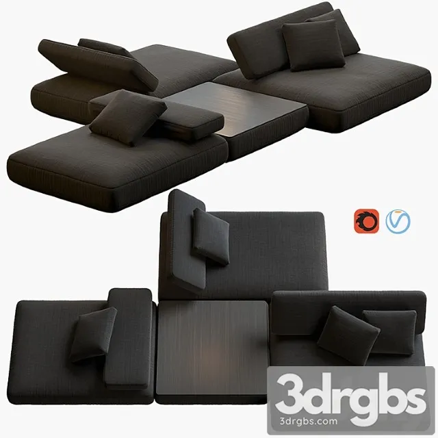 Agio sofa paola lenti 2 3D Model Free