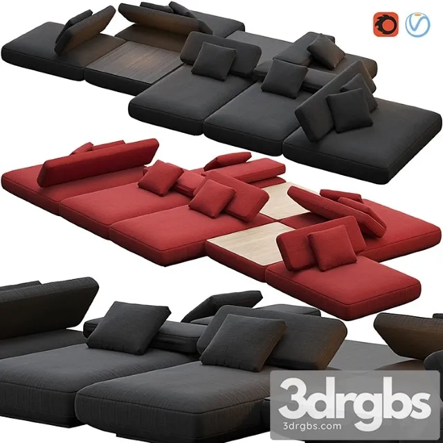 Agio Sofa Paola Lenti 3D Model Free