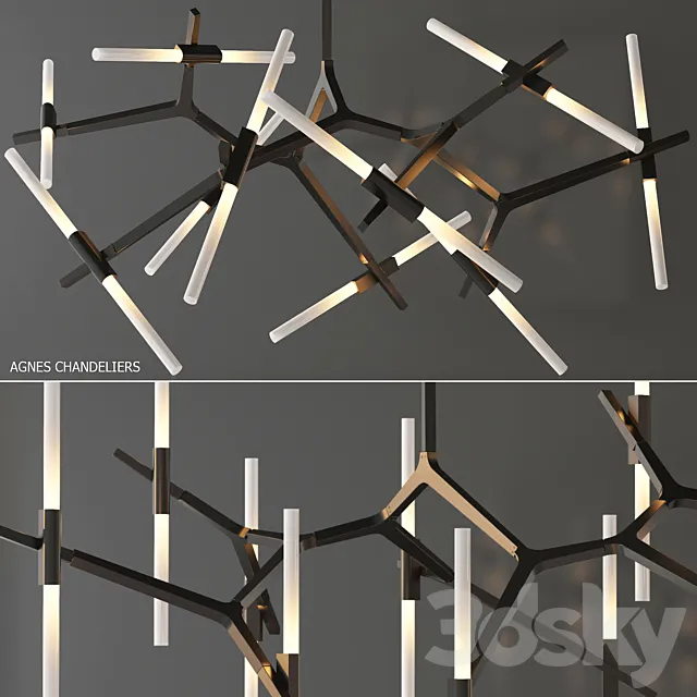 Agnes Chandelier - 20 Lights by Roll & Hill 3DModel