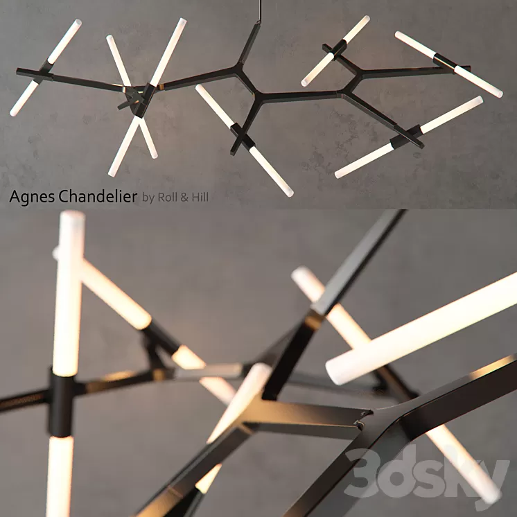Agnes Chandelier by Roll & Hill 3D Model