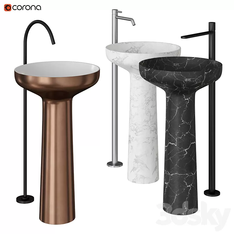 AGO Antonio Lupi AGO | Floor-standing sink 3D Model