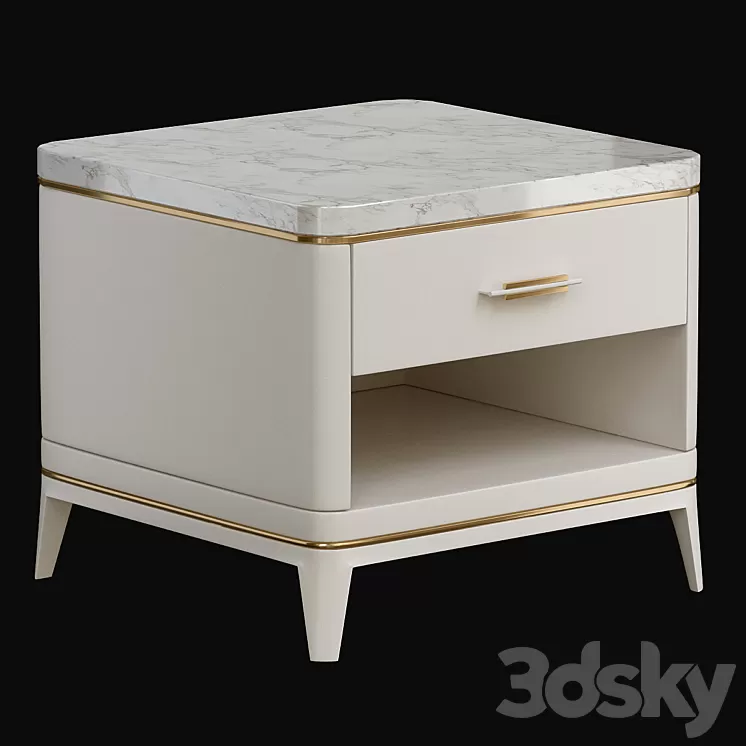 Agra Bedside Table Frato Interiors 3D Model