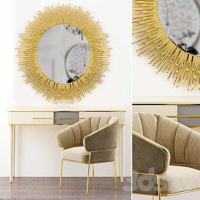 Agra Dressing Table Frato Interiors 3D Model