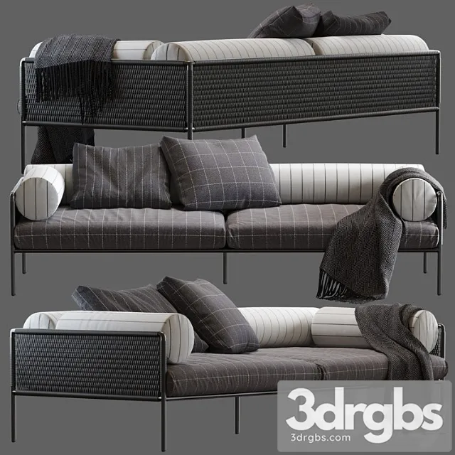 Agra sofa 2 3D Model Free
