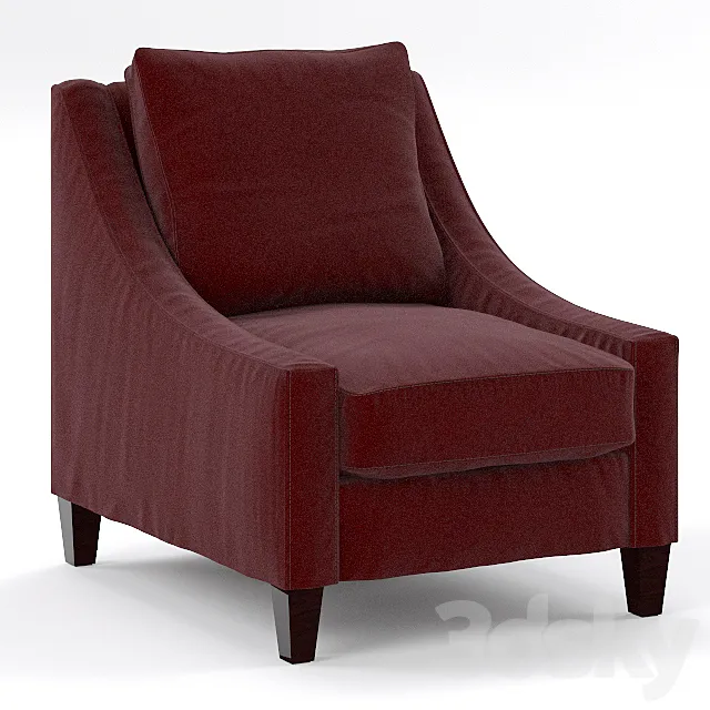 Aiden Upholstered Armchair_Pottery Barn 3DModel