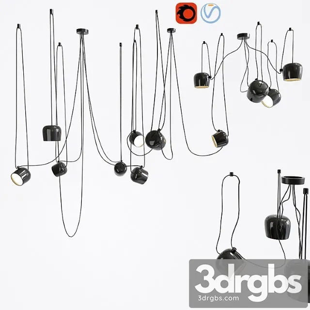 Aim pointed lighting set 3D Model Free